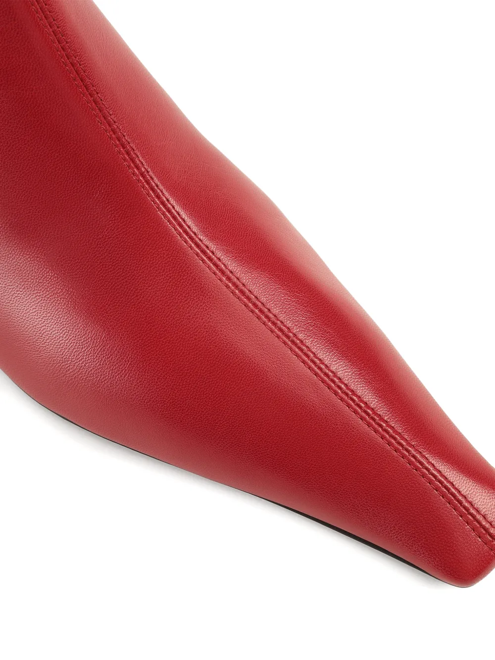 Sergio Rossi 25mm Surge Leather Boots In Red