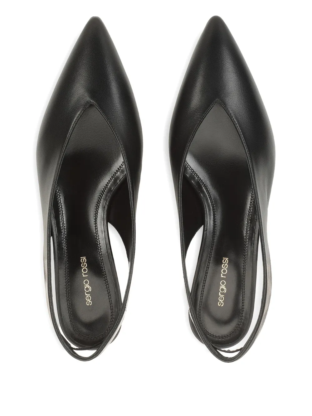 Sergio Rossi 25mm pointed pumps Zwart