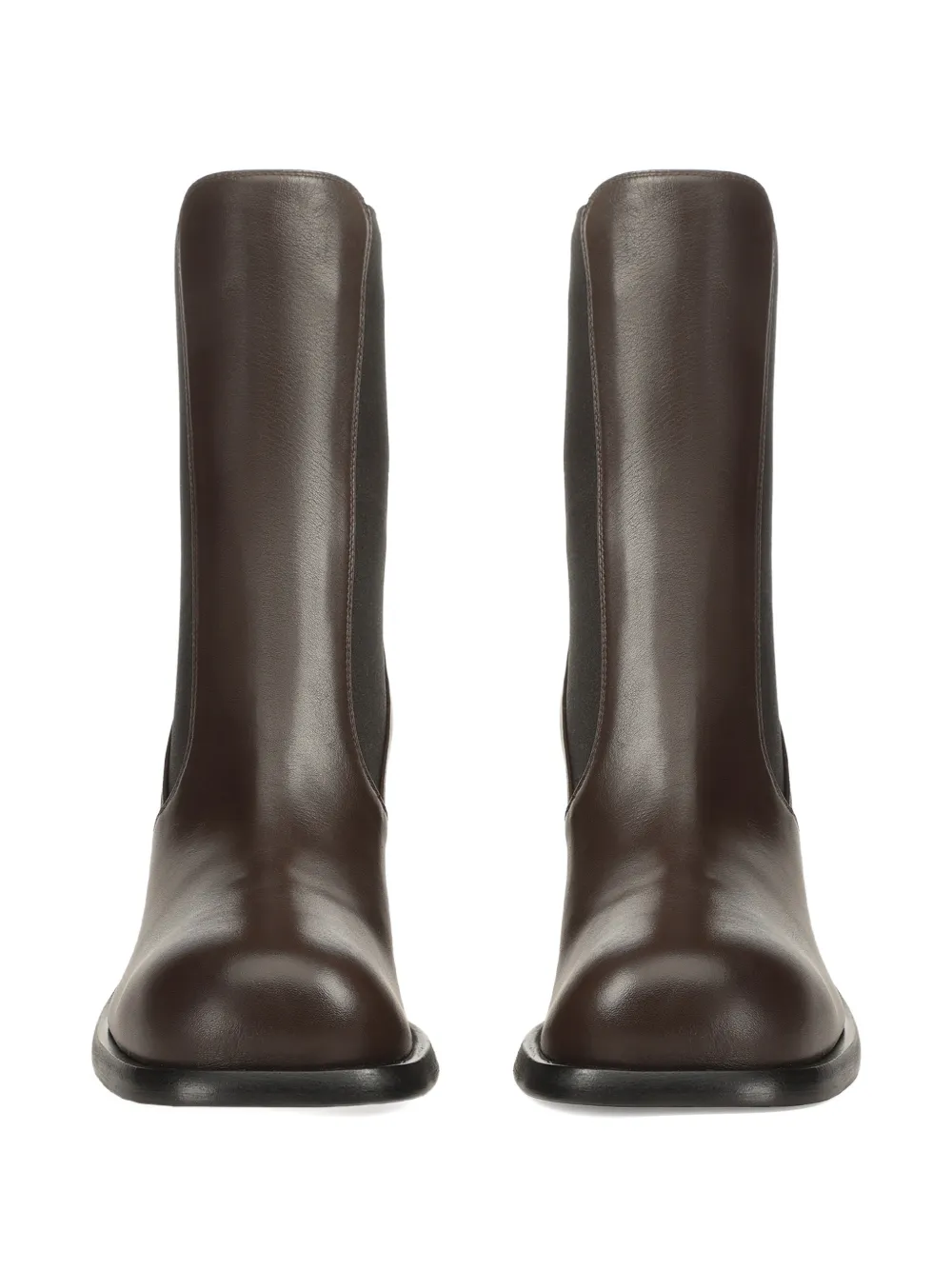 Sergio Rossi 80mm Avenue Chelsea leather boots Bruin