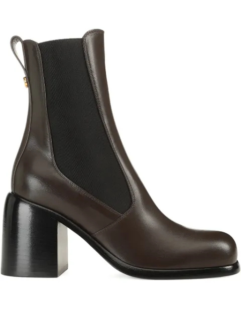 Sergio Rossi 80mm Avenue Chelsea leather boots