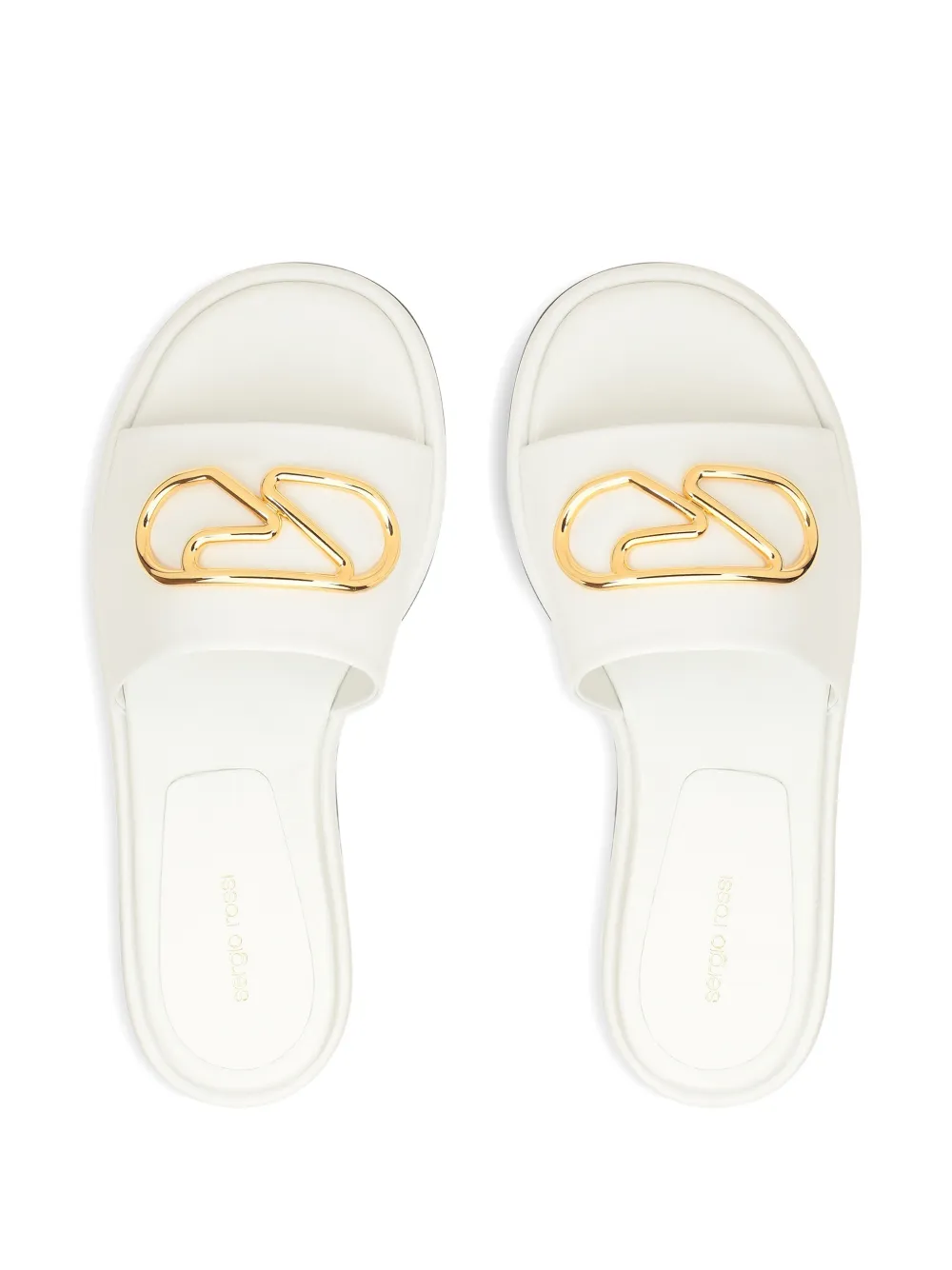 Sergio Rossi Sandalen met logoplakkaat Wit