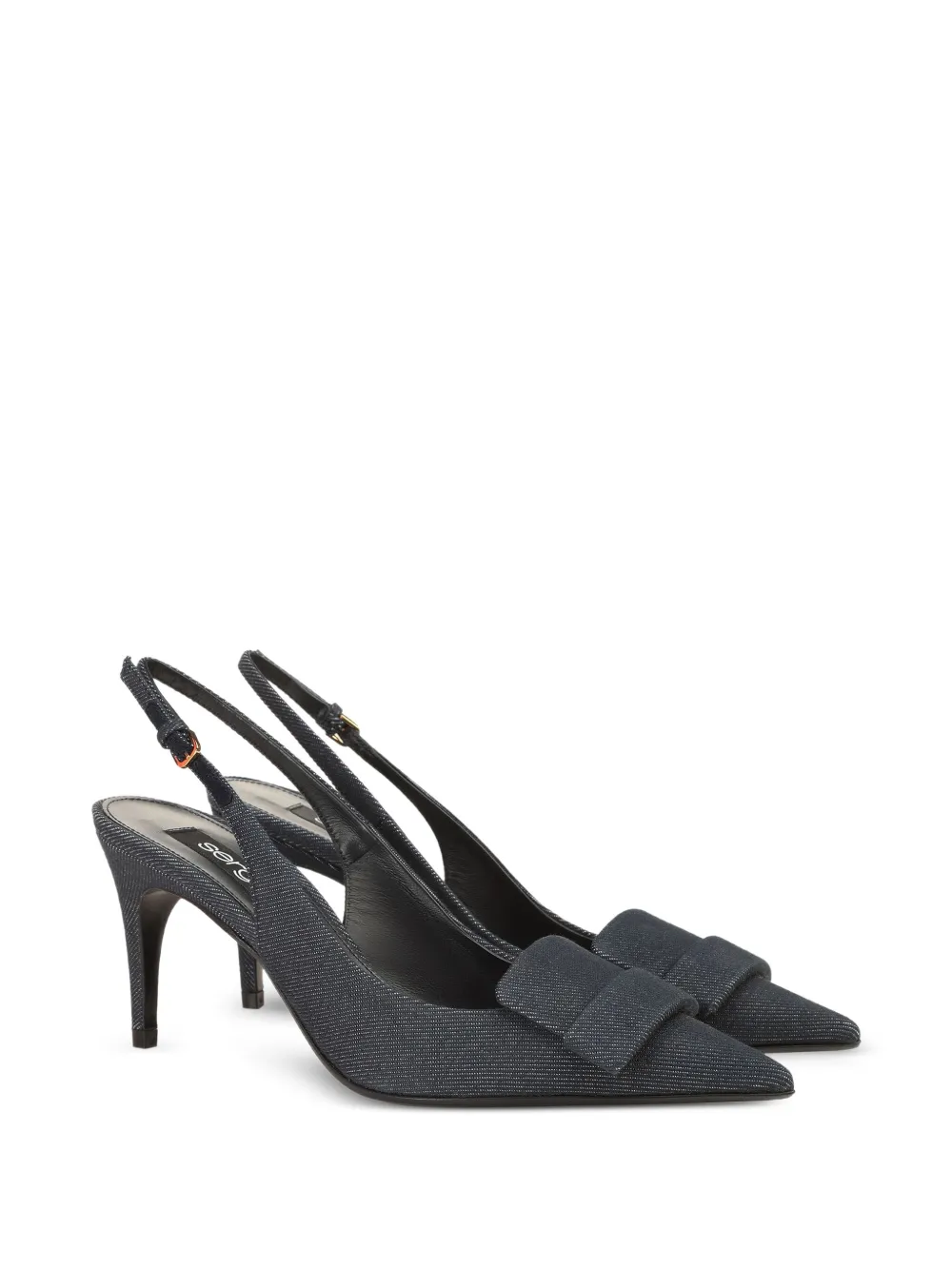  Sergio Rossi 75mm Sling-back Pumps - Blue 