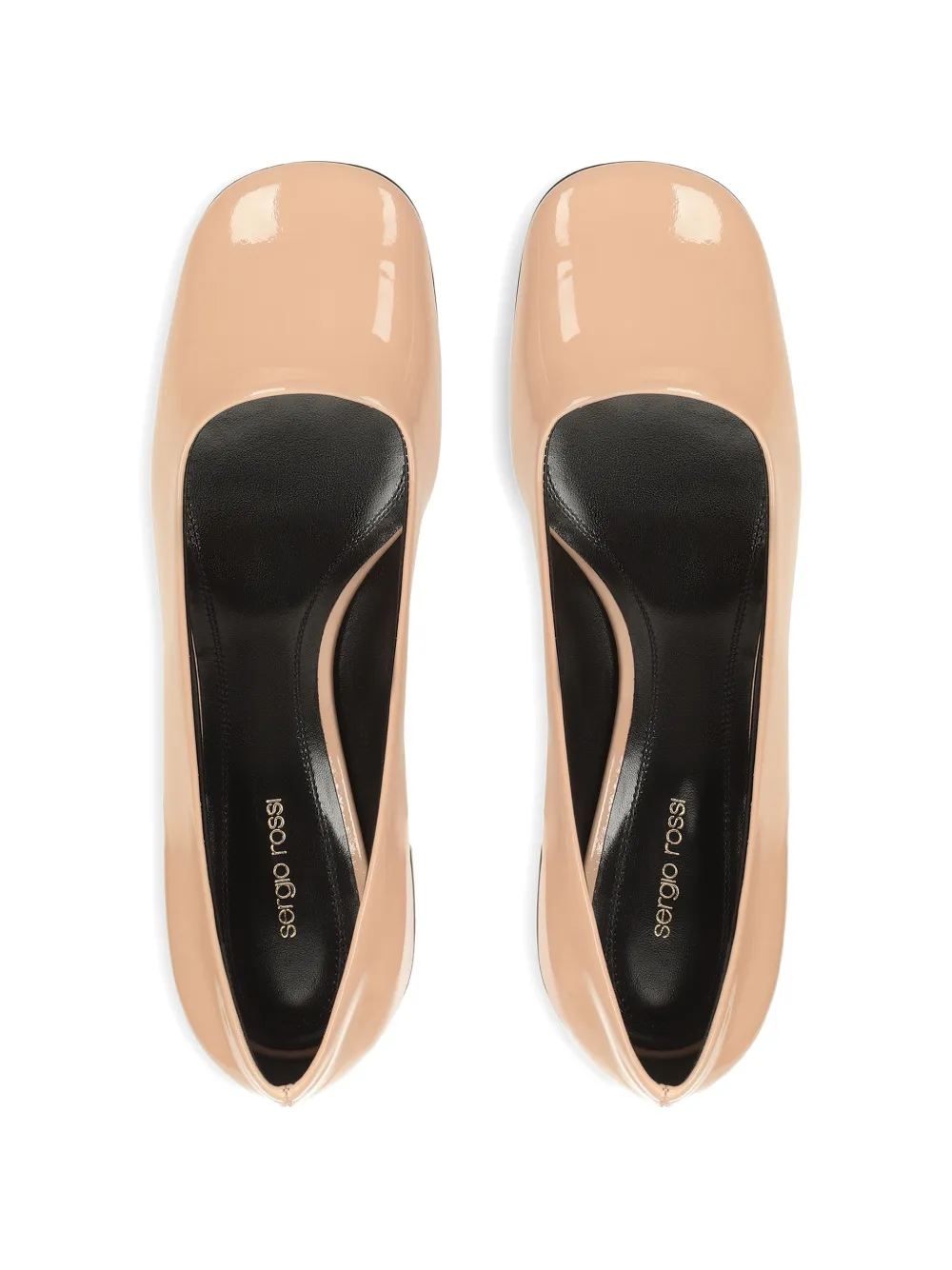 Sergio Rossi Convex leren pumps Beige