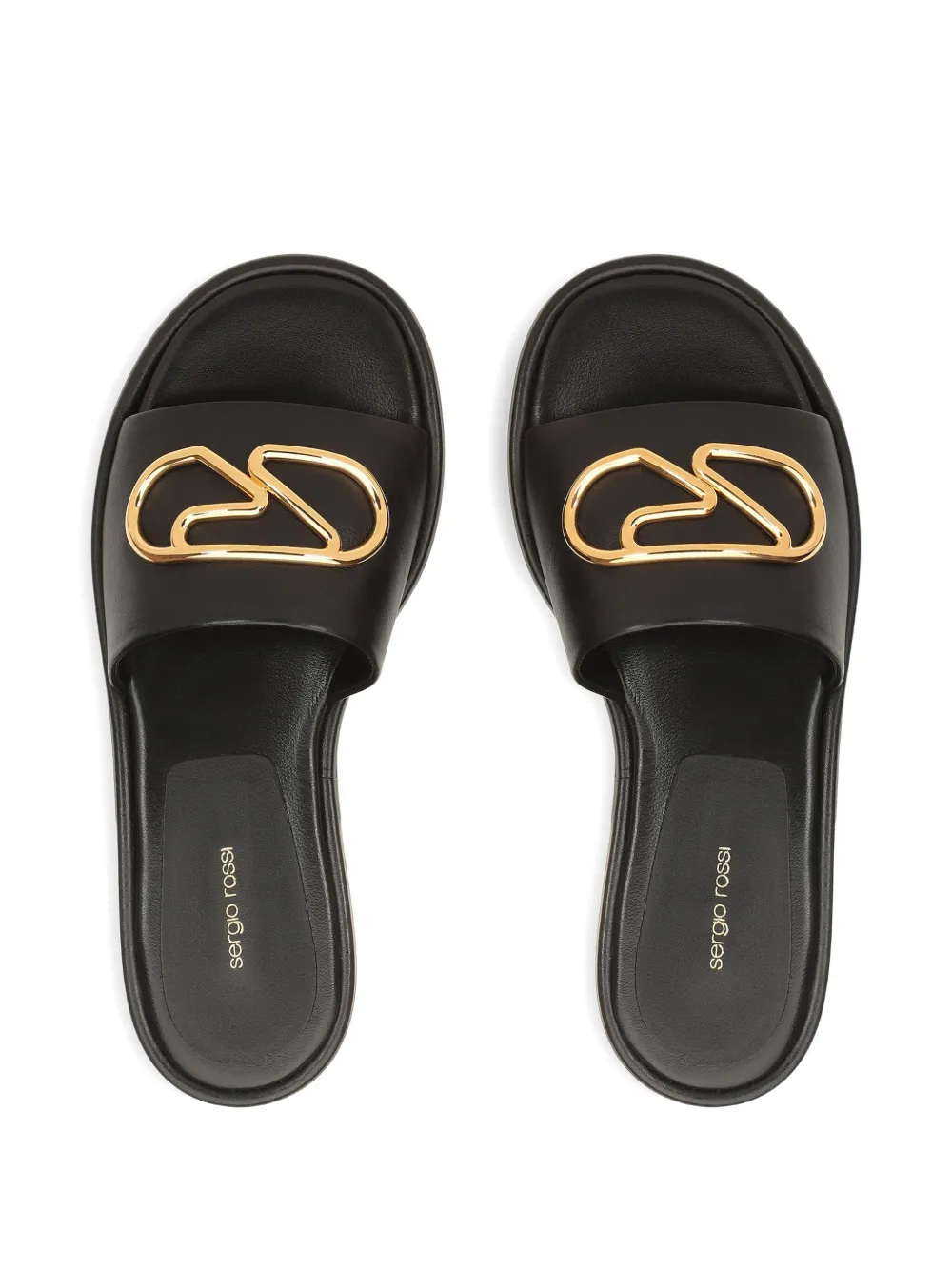 Sergio Rossi Sandalen met logodetail Zwart