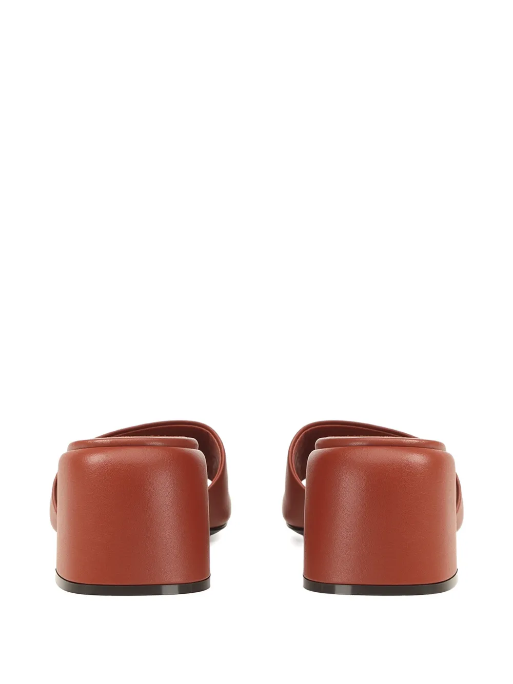 Sergio Rossi 55mm Surge Leather Mules In Brown