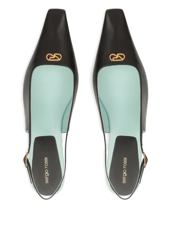 Sergio Rossi Surge 25mm スリングバック サンダル | ブラック