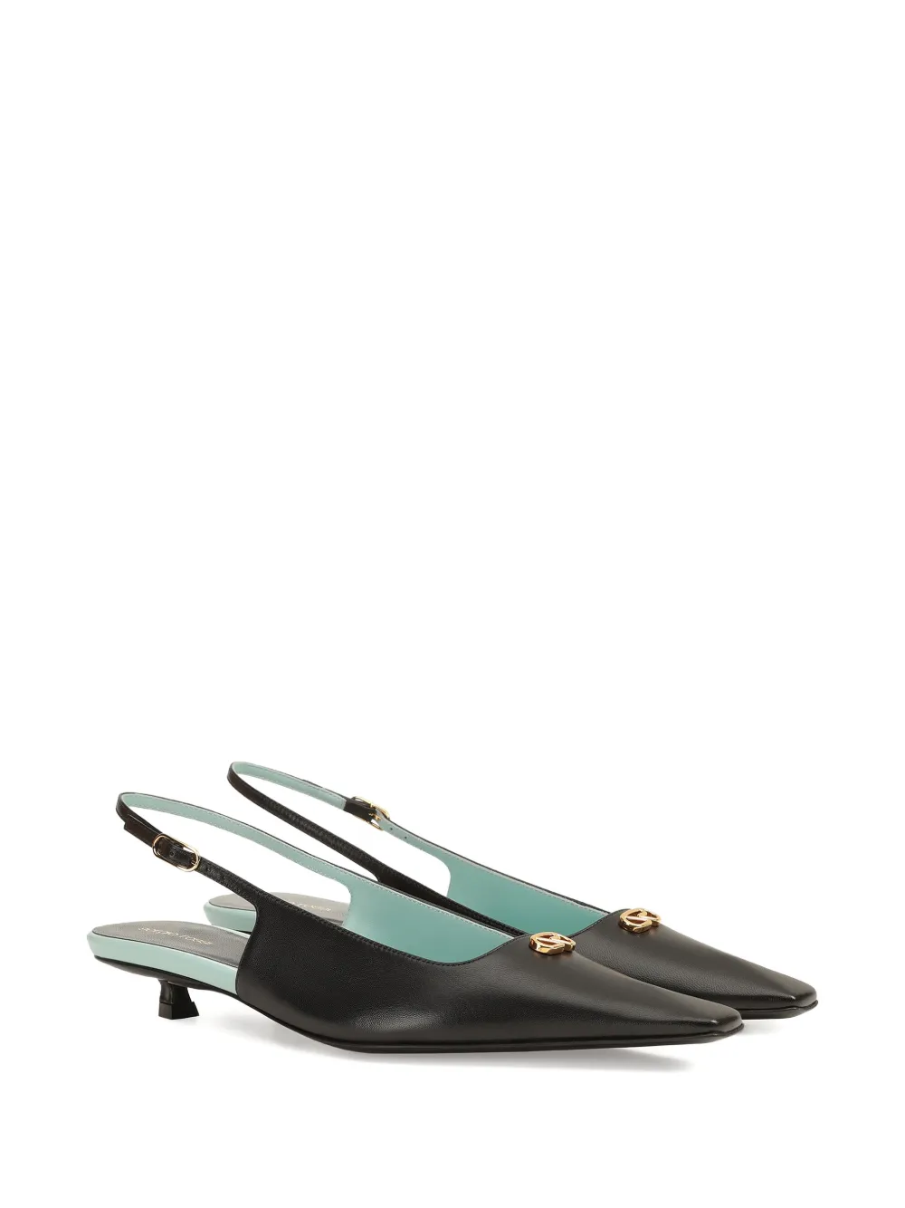 Sergio Rossi 25mm Surge Slingback Sandals In Black