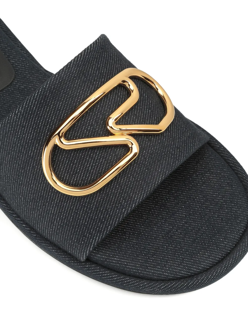 Sergio Rossi Platte sandalen met open neus Blauw