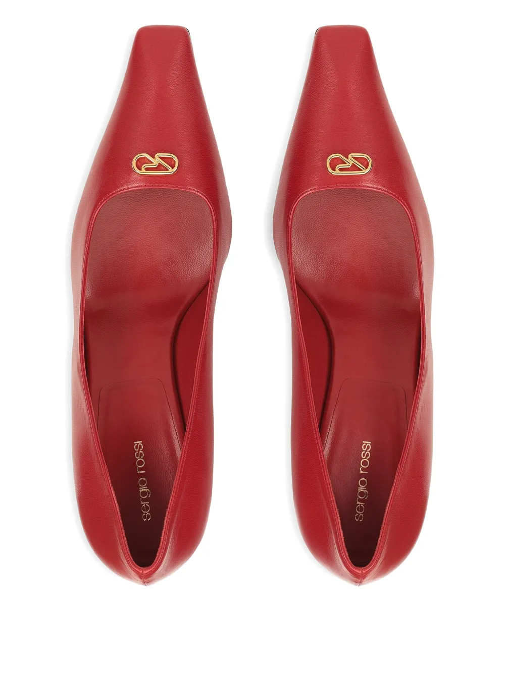 Sergio Rossi 60mm Surge Leather Pumps In Red