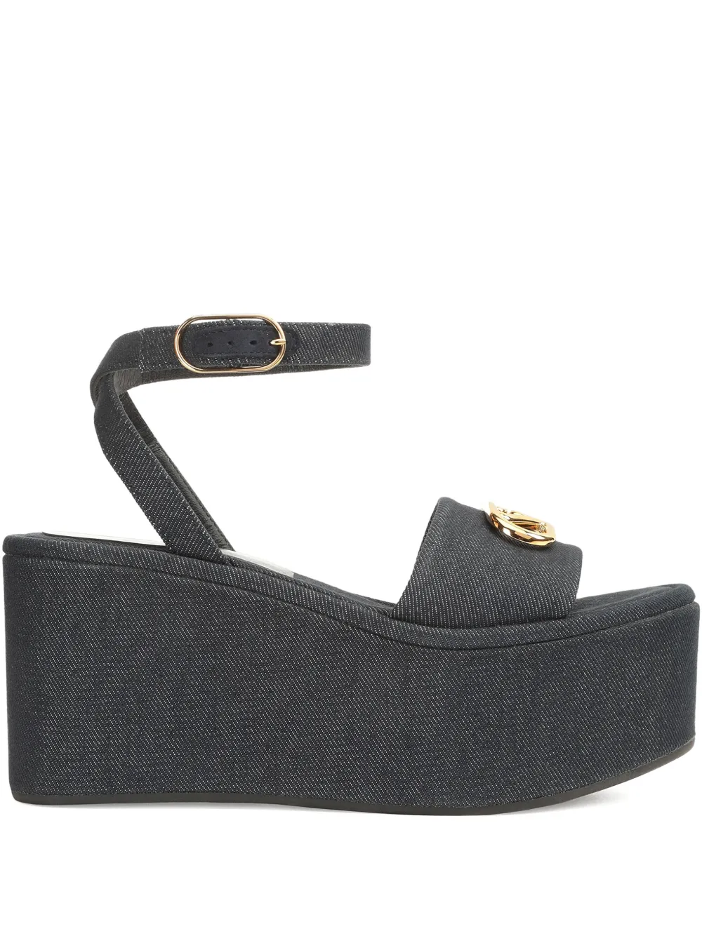 Sergio Rossi logo-plaque platform sandals - Blu