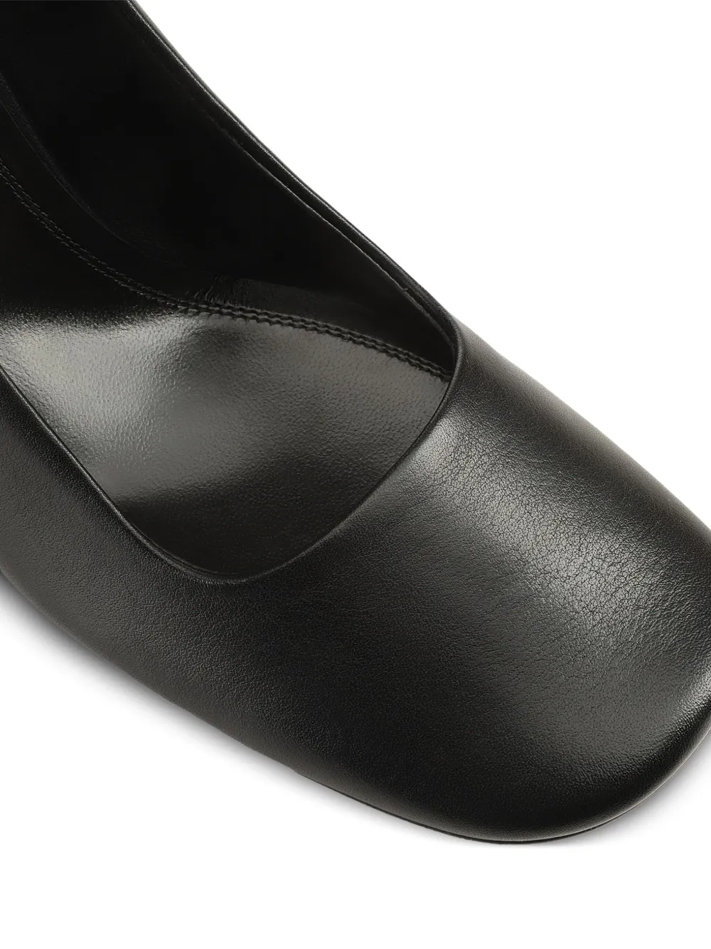 Sergio Rossi 80 mm pumps met vierkante neus en blokhak Zwart