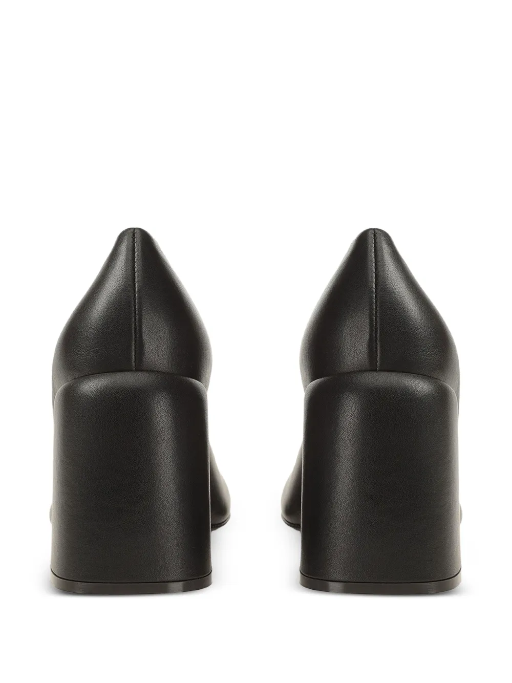 Sergio Rossi 80 mm pumps met vierkante neus en blokhak Zwart