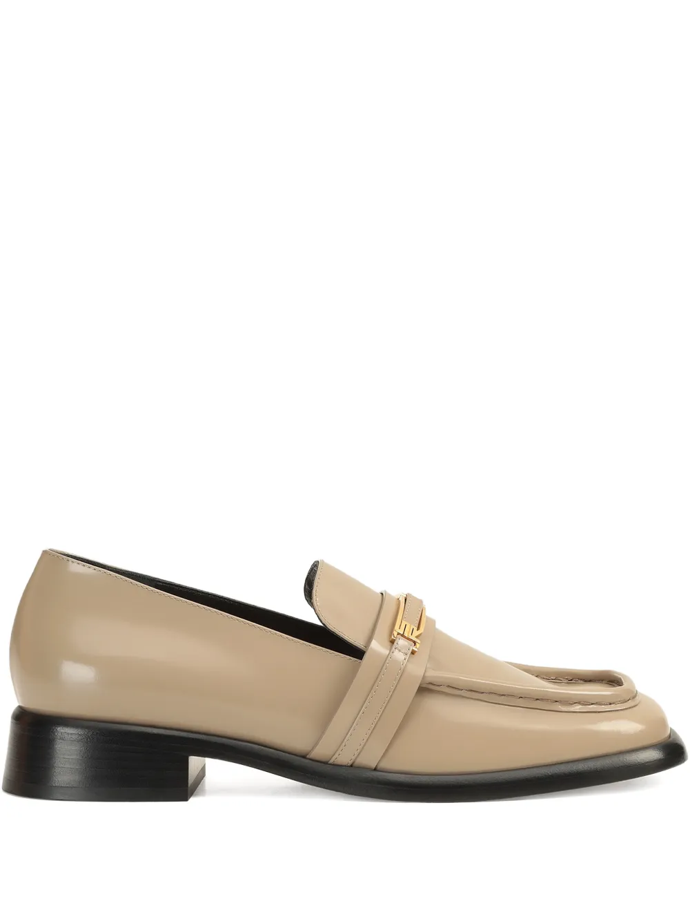 Sergio Rossi 25mm Bitt Leather Loafer In Neutral