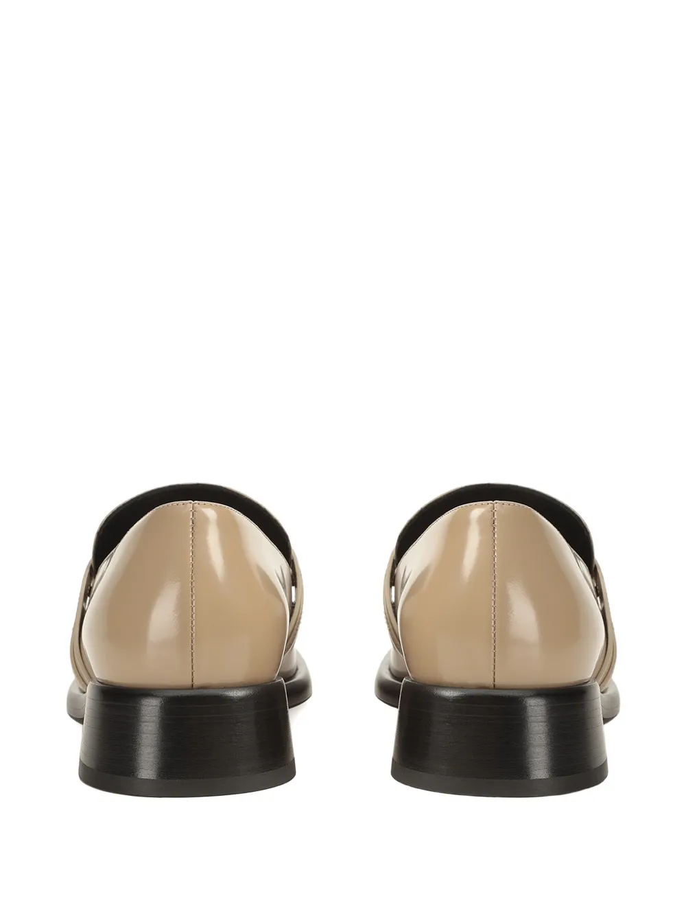 Sergio Rossi 25mm Bitt Leather Loafer In Neutral