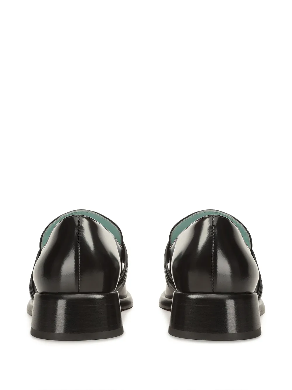 Sergio Rossi 25 mm Bitt leren loafers Zwart