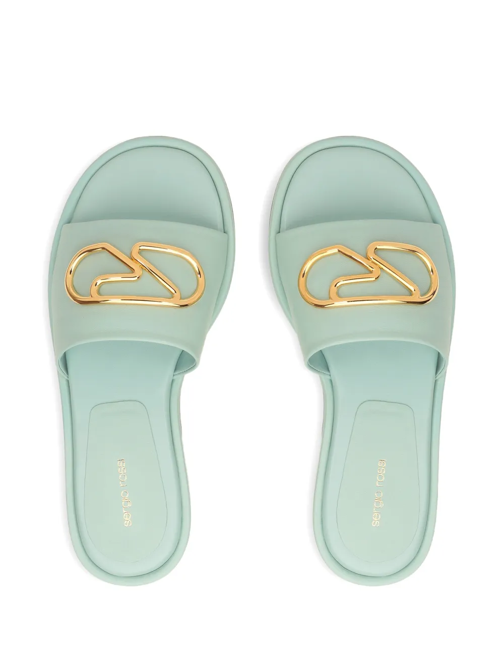 Sergio Rossi Surge platte sandalen Blauw