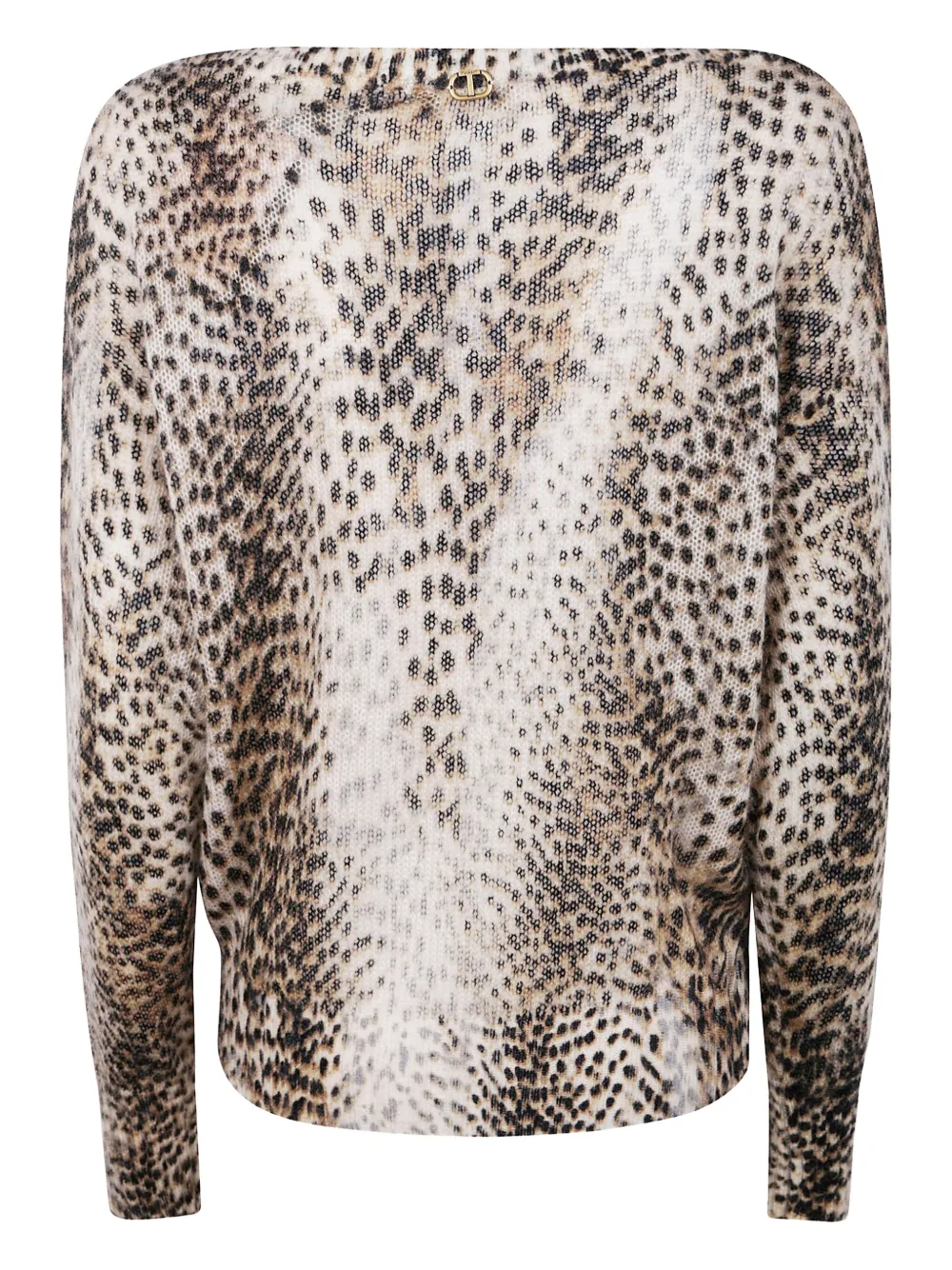 Twinset Leopard-print Sweater In Brown