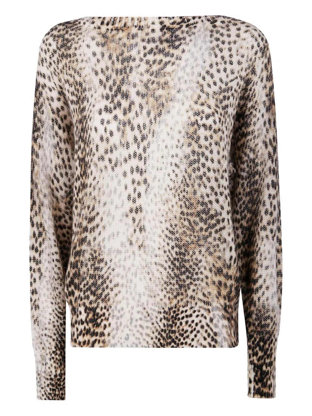 Twinset Leopard-print Sweater In Brown