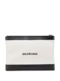 Balenciaga Pre-Owned 2006-2018 M Canvas Navy Clip clutch bag - White