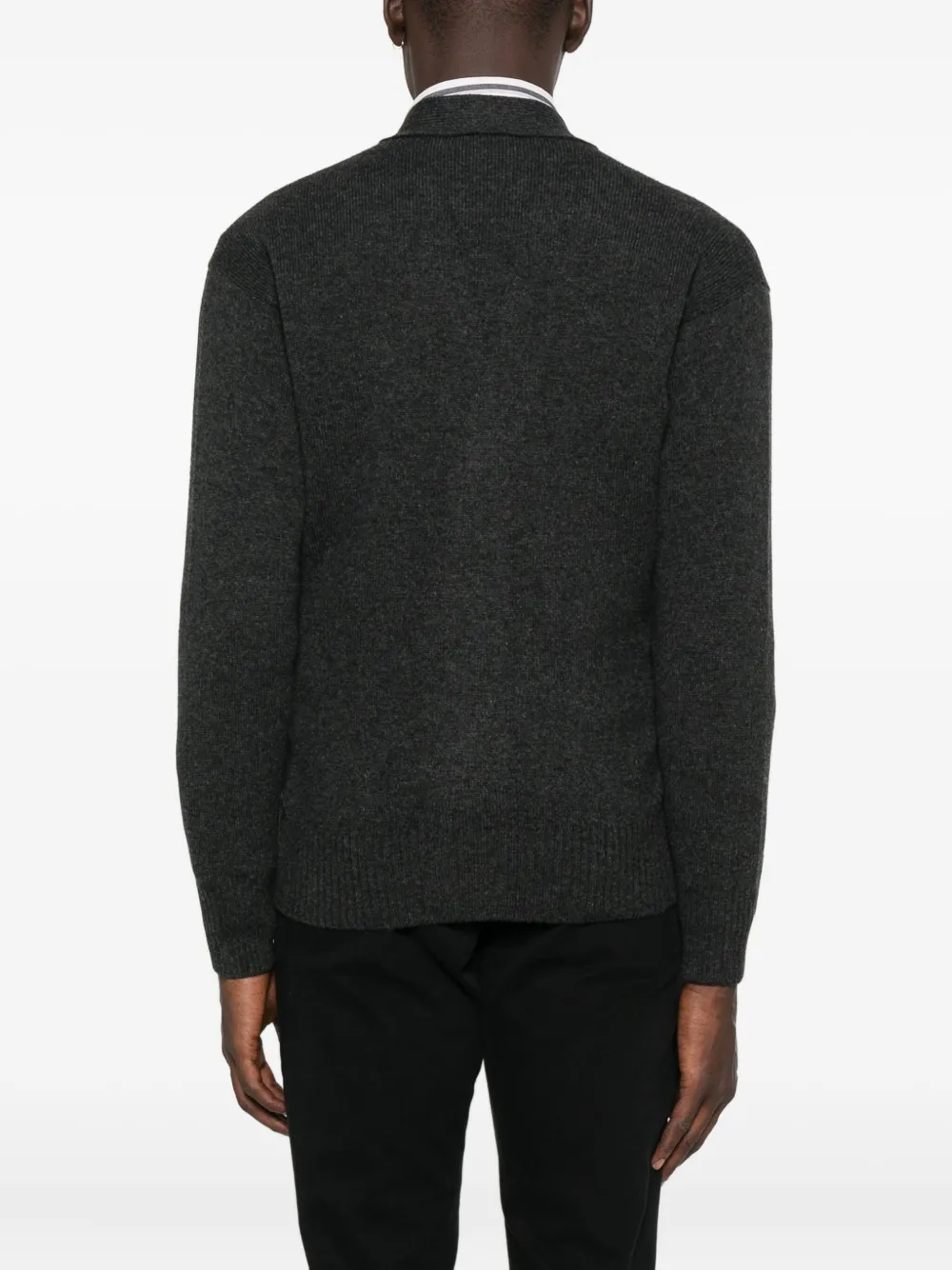 Gran Sasso Button-fastening Wool Cardigan In Gray