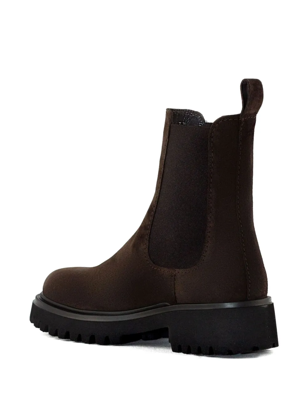 GUGLIELMO ROTTA elastic-insert pull-tab chelsea boots Brown