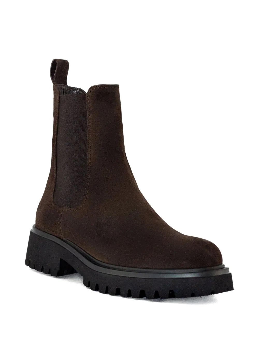 GUGLIELMO ROTTA elastic-insert pull-tab chelsea boots Brown