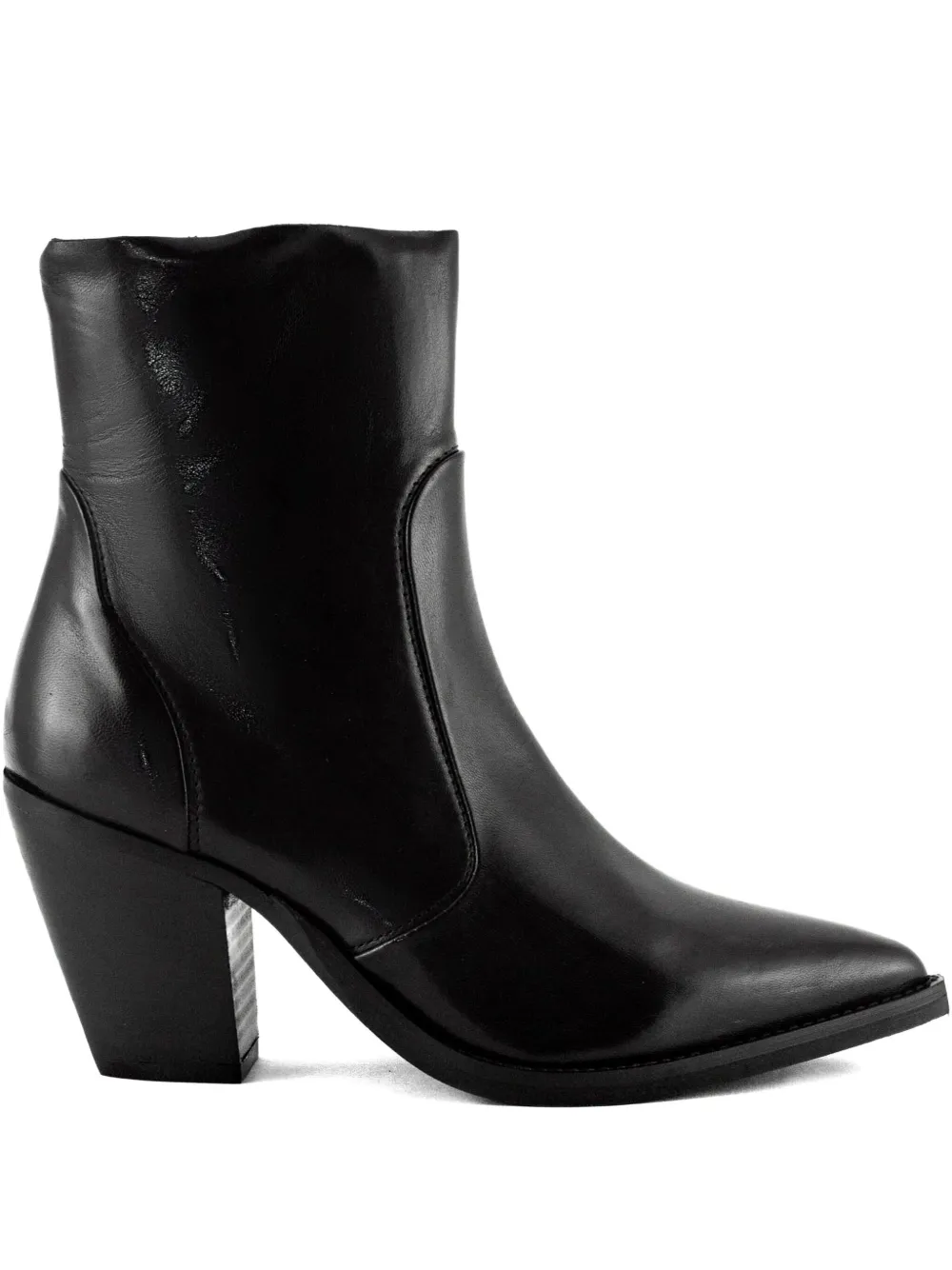 Julie Dee 70mm Pointed-toe Heeled Ankle Boots In Black