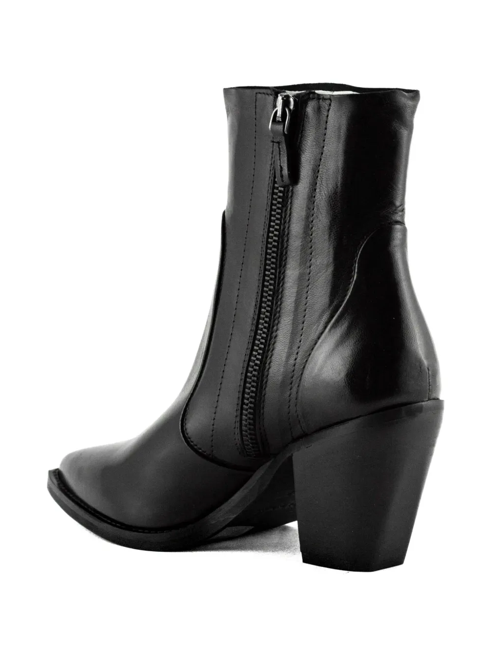 Julie Dee 70mm pointed-toe heeled ankle boots Black