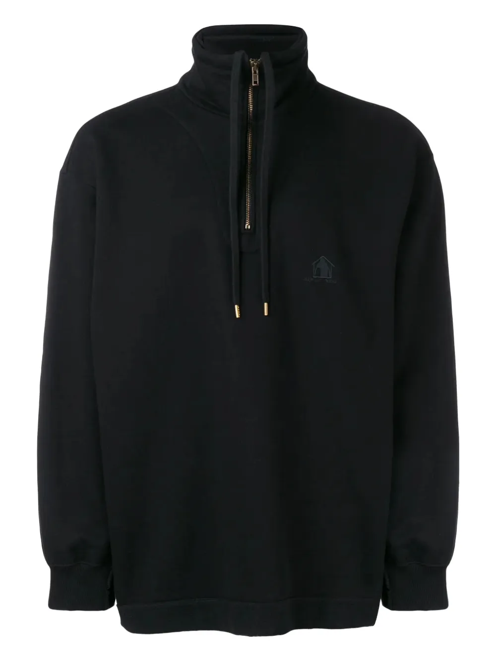 VETEMENTS high-neck half-zip sweatshirt Zwart