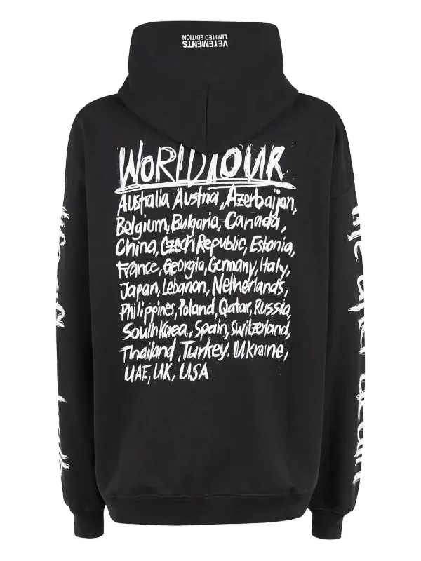 VETEMENTS World Tour Hoodie | Black | FARFETCH ID