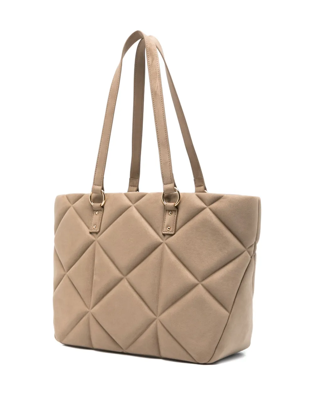Love Moschino quilted logo tote bag Beige