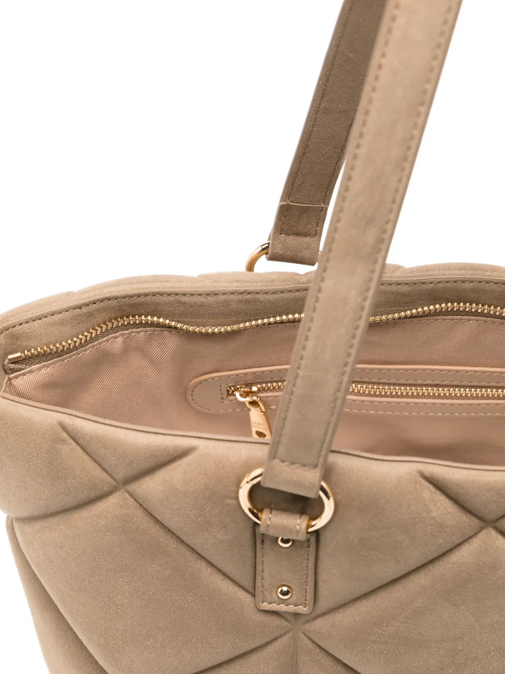 Love Moschino quilted logo tote bag Beige