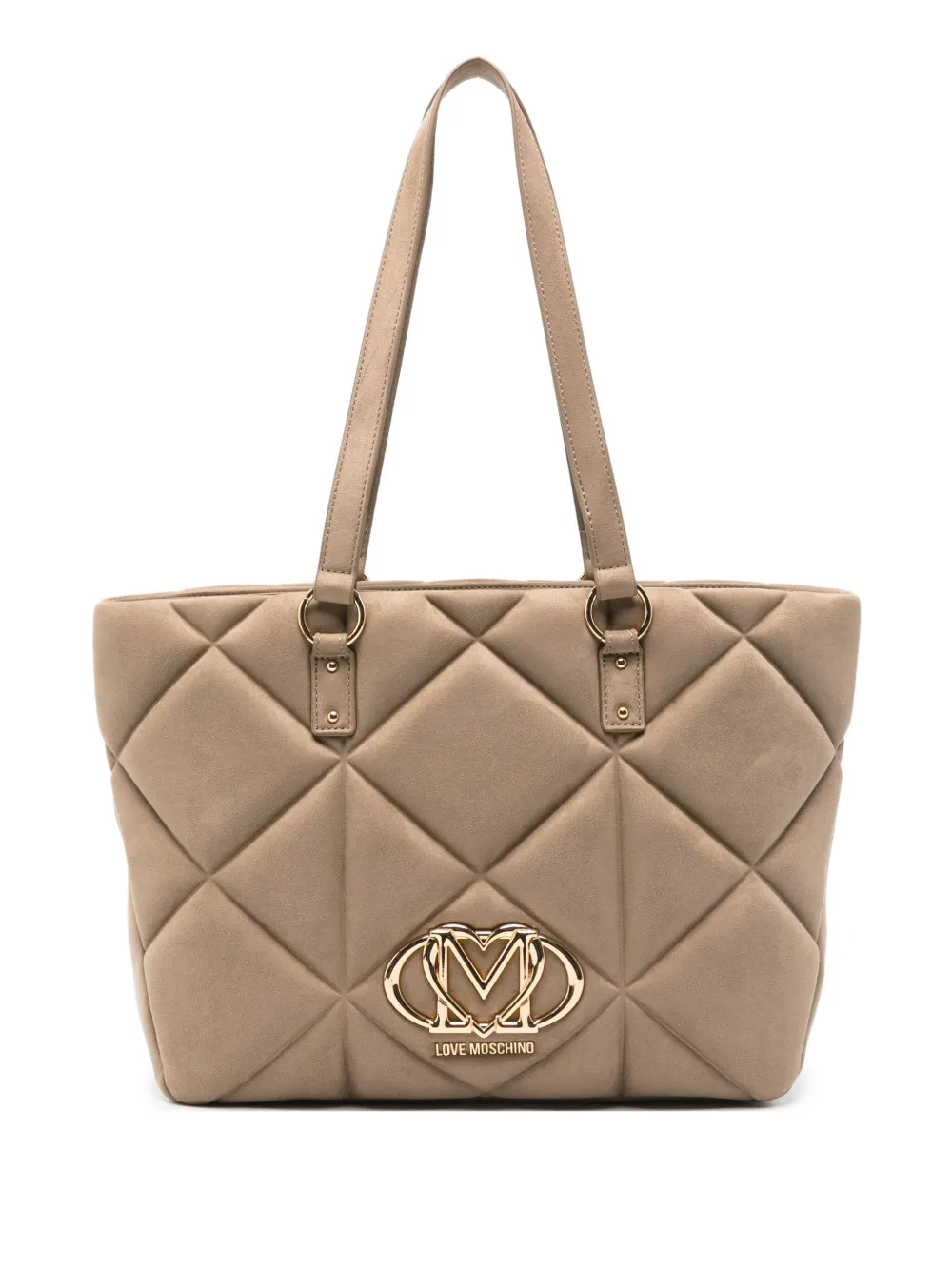 Love Moschino quilted logo tote bag | Neutrals | Image 1