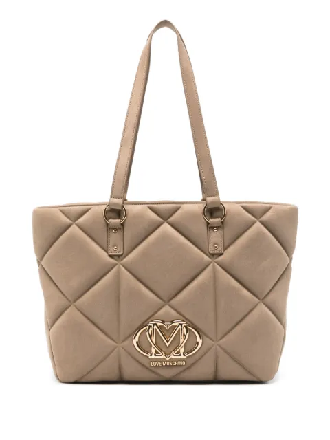 Love Moschino quilted logo tote bag