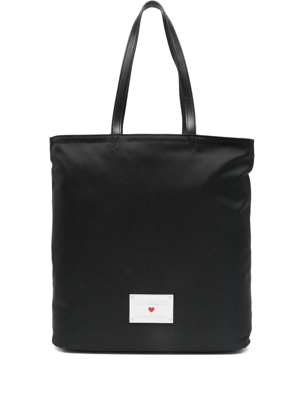 Love Moschino logo-plaque tote bag | Black | Image 1