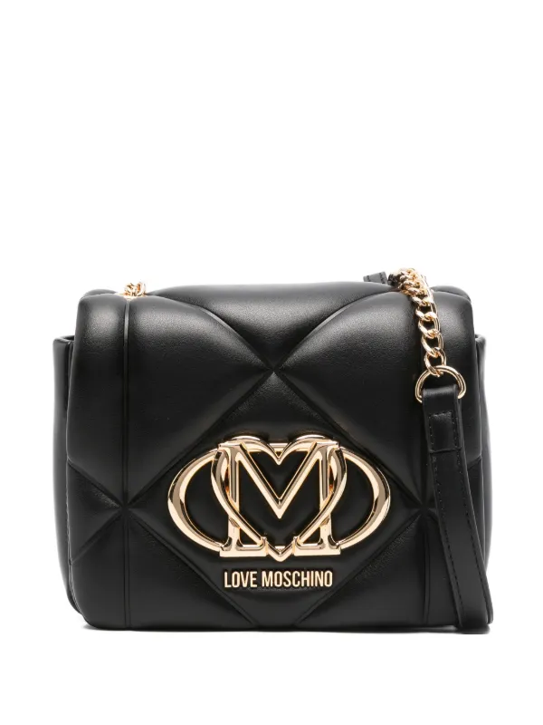 Love Moschino Quilted logo-plaque cross-body Bag Black FARFETCH PH