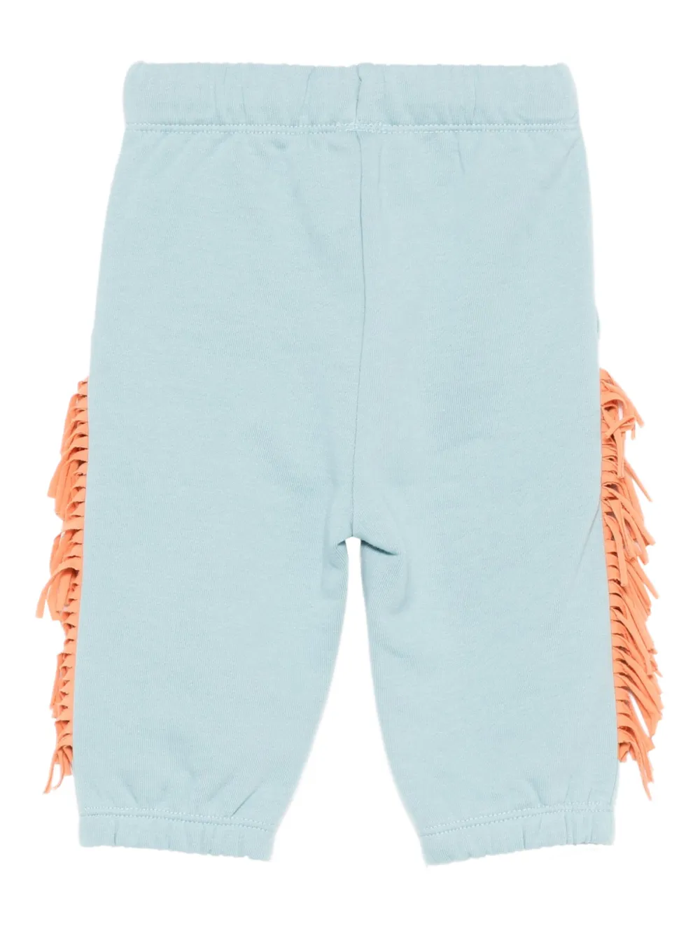 Animal-Print Fringed-Detail Trousers