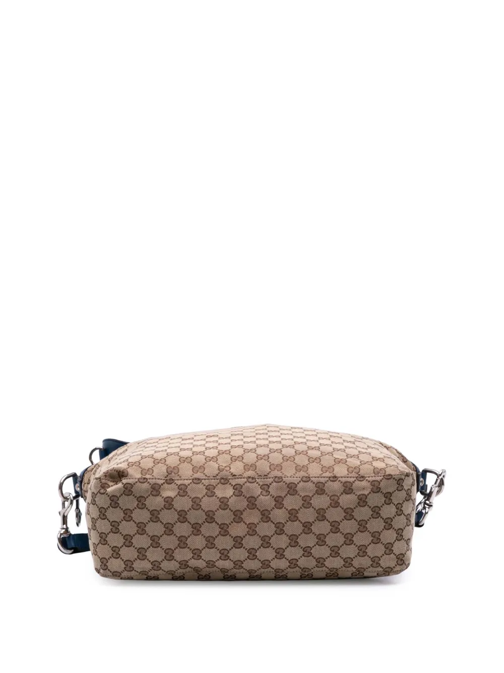 Pre-owned Gucci 2016-2025 Large Gg Canvas Icon Bit Satchel In Brown