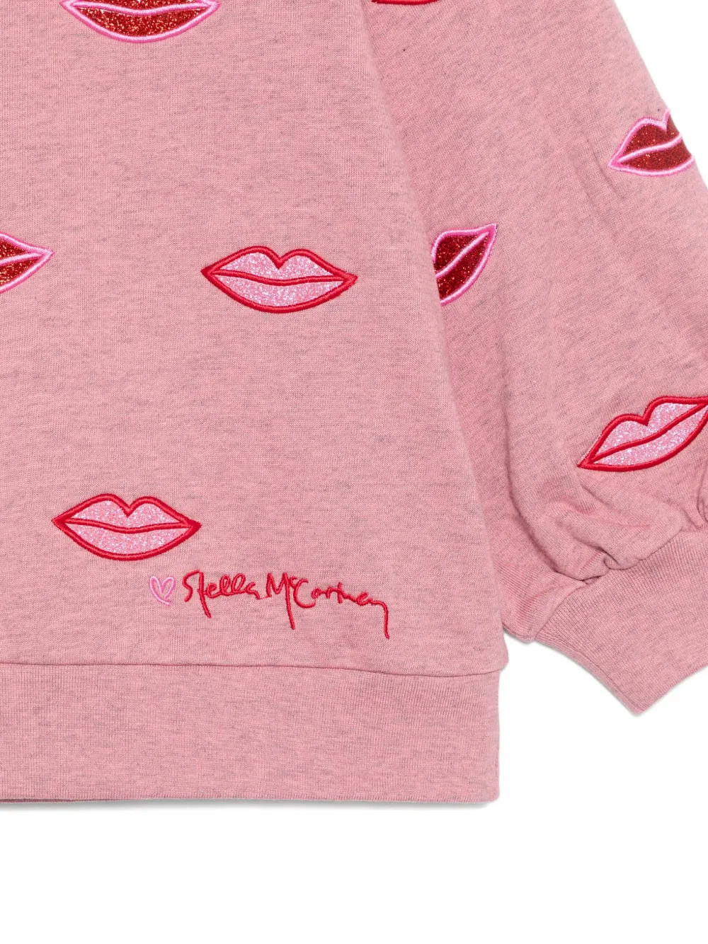 Stella McCartney Kids Sweater verfraaid met lippen Roze