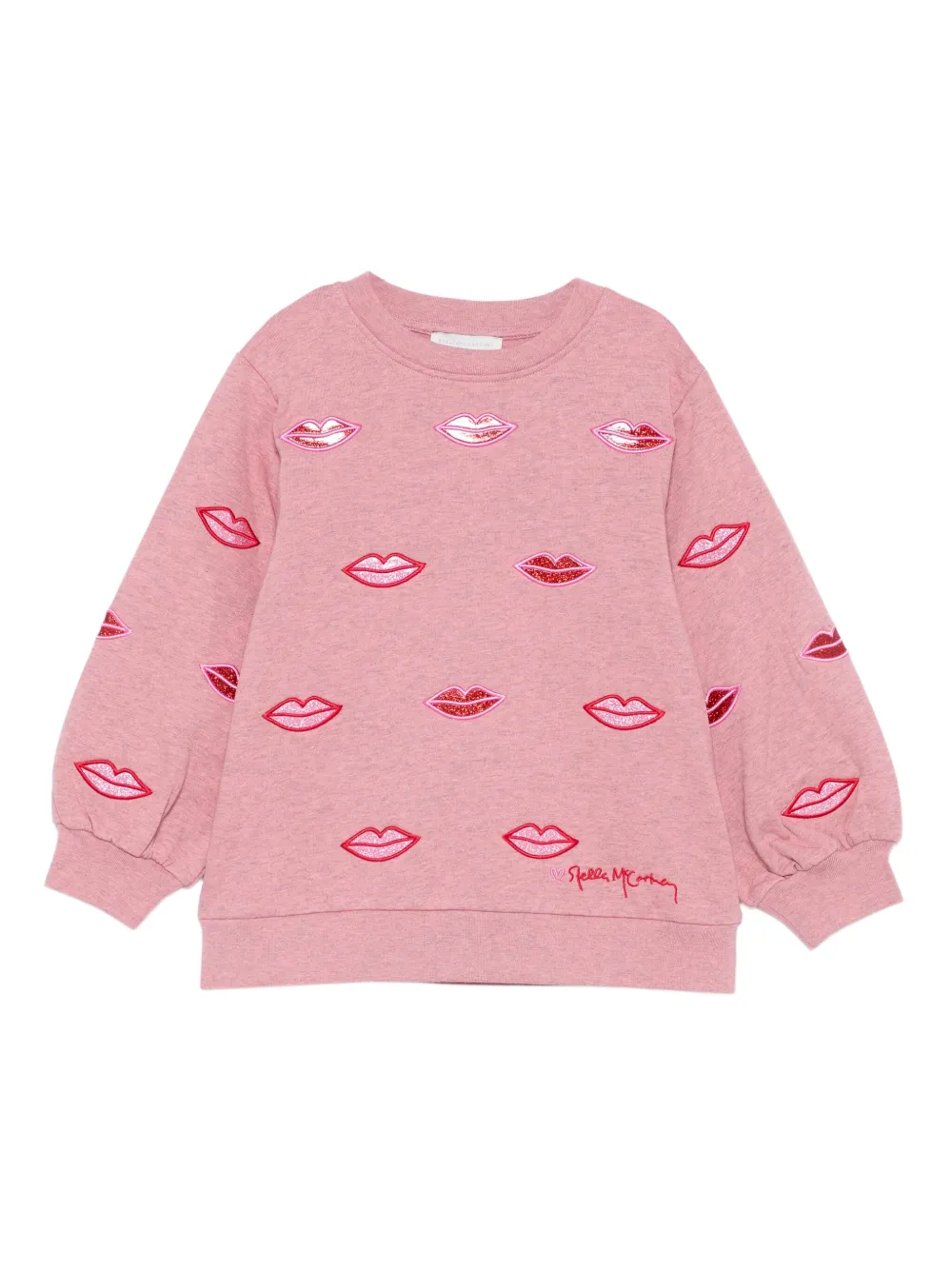 Stella McCartney Kids Sweater verfraaid met lippen Roze