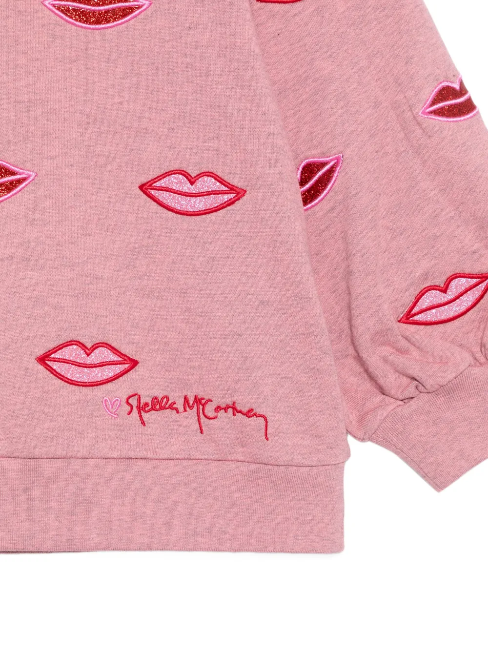  Stella Mccartney Kids Lip-embellished Sweatshirt - Pink 