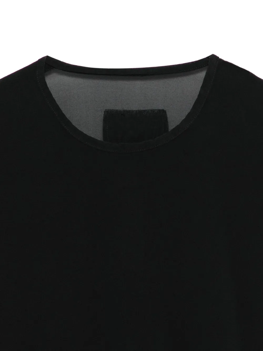  Private 0204 Sheer-panel Long-sleeve T-shirt - Black 