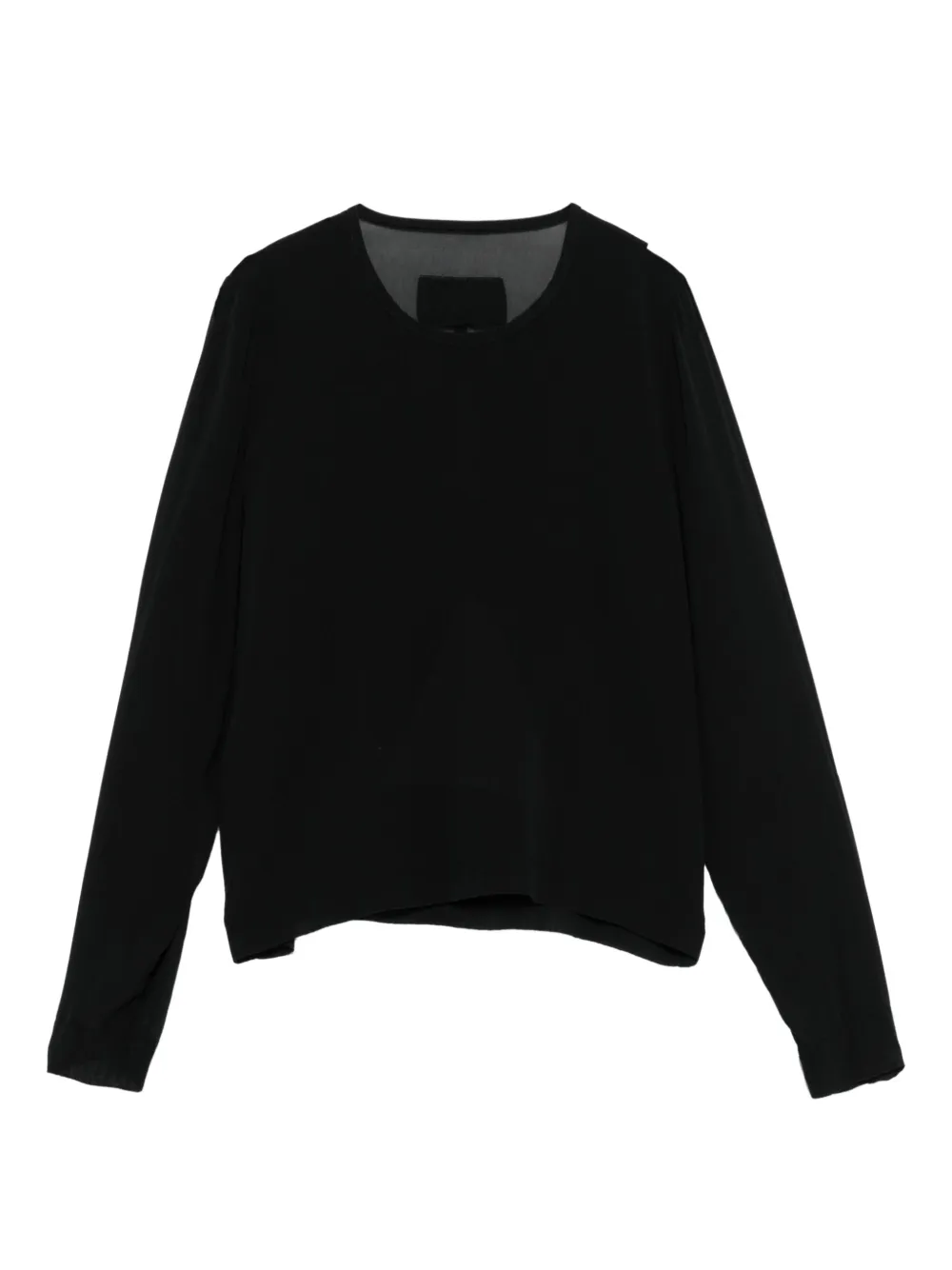 Private 0204 sheer-panel long-sleeve T-shirt | Black | Image 1