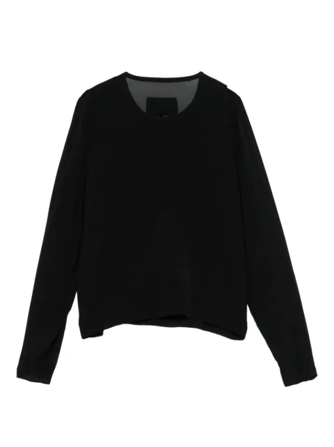 Private 0204 sheer-panel long-sleeve T-shirt