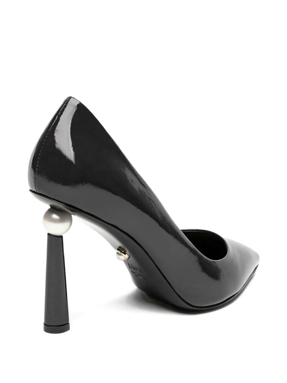 Alevì 95 mm lakleren pumps verfraaid met parels Zwart
