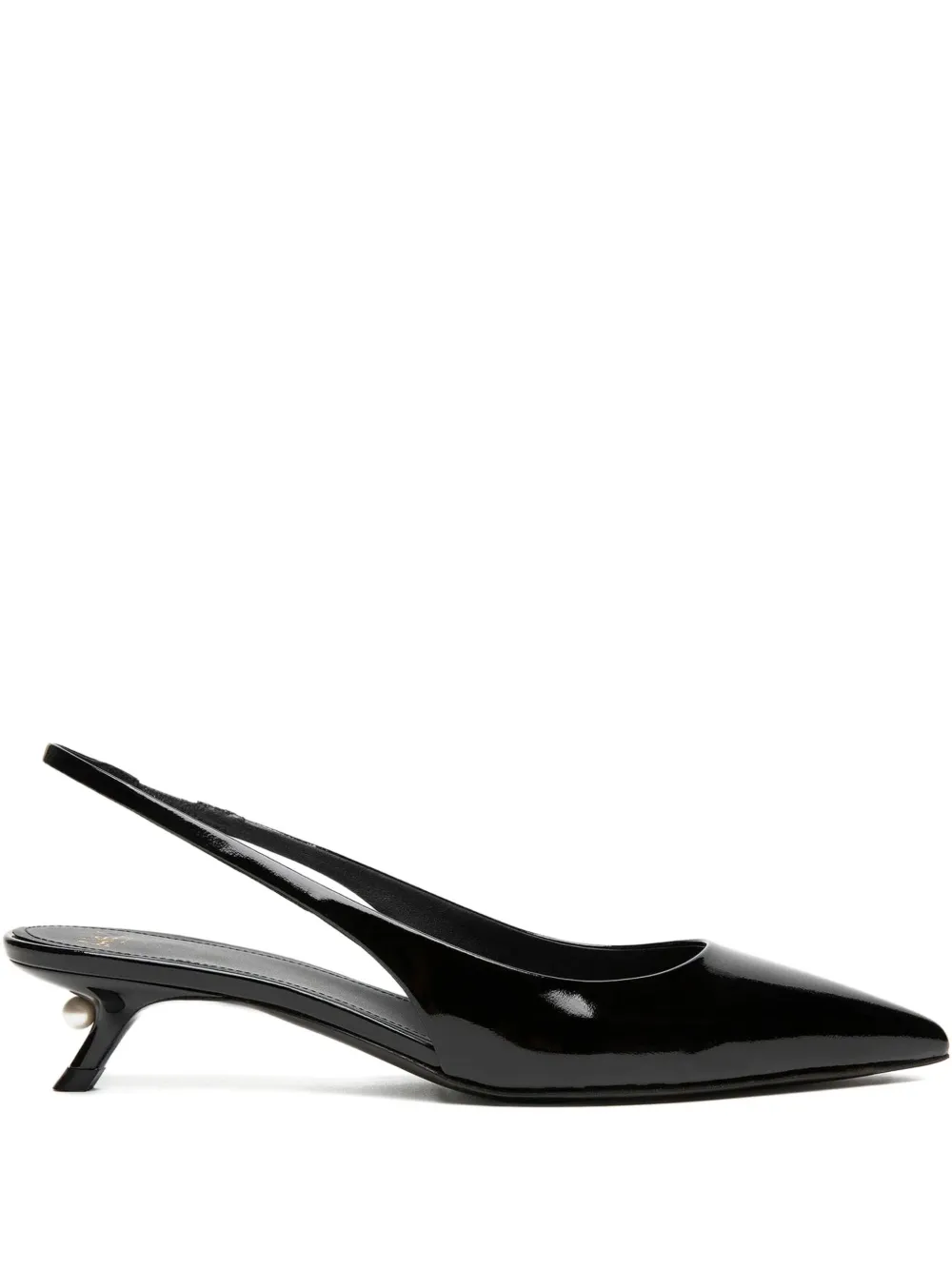 Alevì 35mm pearl-embellished slingback pumps Black