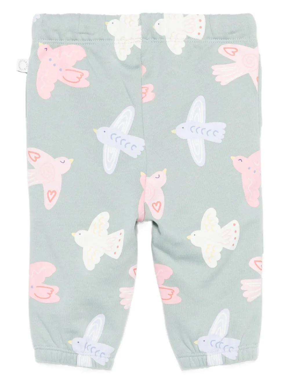 Stella McCartney Kids bird-print drawstring trousers Groen