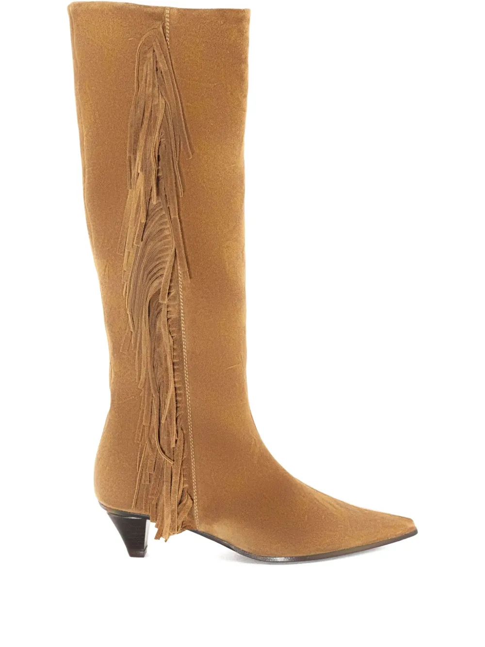 Roberto Festa 40mm fringe detail pointed-toe boots Brown