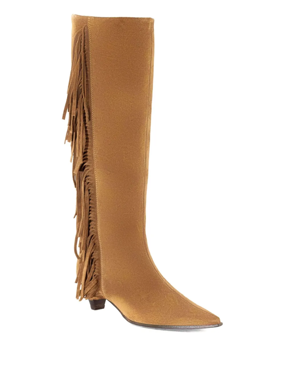 Roberto Festa 40mm fringe detail pointed-toe boots Brown