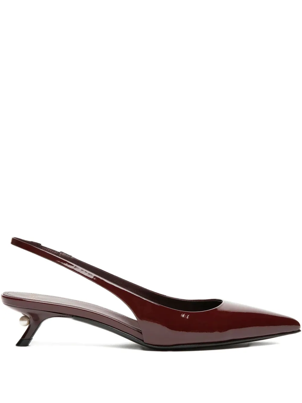 Alevì pearl-embellished slingback pumps Red